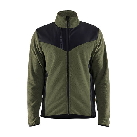 BLÅKLÄDER softshell-takki neulottu t. sammaleenvihreä/musta
